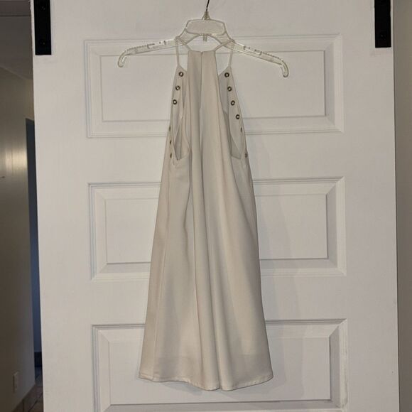 Amanda Uprichard Montauk Mini Ivory Grommet Dress - Picture 4 of 6